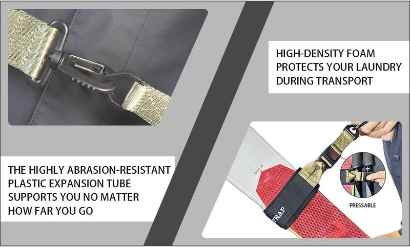 Kolti Ski Strap & Pole Carrier, Adjustable Shoulder Straps Features Cushioned Shoulder Pad & Strong Buckle - Image 5